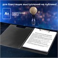 Папка-планшет STAFF, А4 (318х228 мм), с прижимом и крышкой, картон/ПВХ, ЧЕРНАЯ, 229557 229557