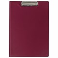 Папка-планшет ОФИСМАГ, А4 (340х240 мм), с прижимом и крышкой, картон/ПВХ, РОССИЯ, бордовая, 225984 225984