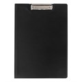 Папка-планшет ОФИСМАГ, А4 (340х240 мм), с прижимом и крышкой, картон/ПВХ, РОССИЯ, черная, 225982 225982