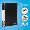 Папка 40 вкладышей BRAUBERG стандарт, черная, 0,7 мм, 221604 221604