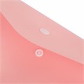 Папка-конверт с кнопкой BRAUBERG "Pastel", А4, матовая непрозрачная, персиковая, ПРОЧНАЯ 0,2 мм, 272882 272882
