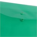 Папка-конверт с кнопкой BRAUBERG, А4, до 100 листов, прозрачная, зеленая, 0,15 мм, 221635 221635
