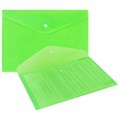 Папка-конверт с кнопкой А4, КОМПЛЕКТ 8 шт., яркие неоновые цвета ассорти, BRAUBERG "NEON", 272871 272871