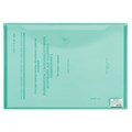 Папка-конверт с кнопкой БОЛЬШОГО ФОРМАТА (305х435 мм), А3, прозрачная, зеленая, 0,18 мм, BRAUBERG, 224033 224033