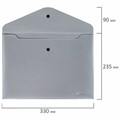 Папка-конверт с кнопкой СЕРЕБРИСТАЯ BRAUBERG "SILVER", А4, непрозрачная, ПРОЧНАЯ 0,2 мм, 272884 272884
