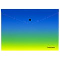 Папка-конверт СУПЕР КОМПЛЕКТ 6 ШТ. с кнопкой BRAUBERG "Grade", А4, градиент, ПЛОТНЫЕ 0,18 мм, 271965 271965