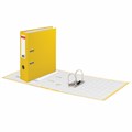 Папка-регистратор BRAUBERG с покрытием из ПВХ, 80 мм, с уголком, желтая (удвоенный срок службы), 227194 227194