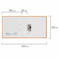 Папка-регистратор BRAUBERG с покрытием из ПВХ, 80 мм, с уголком, оранжевая (удвоенный срок службы), 227199 227199