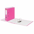 Папка-регистратор BRAUBERG с покрытием из ПВХ, 80 мм, с уголком, розовая (удвоенный срок службы), 227195 227195