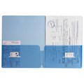 Папка-уголок с 2 карманами BRAUBERG, синяя, 0,18 мм, 224883 224883