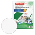 Папки-файлы перфорированные А4 BRAUBERG "EXTRA 700", КОМПЛЕКТ 50 шт., матовые, ПЛОТНЫЕ, 70 мкм, 229667 229667