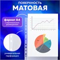 Папки-файлы перфорированные А4 BRAUBERG "PREMIUM", КОМПЛЕКТ 50 шт., матовые, 45 мкм, 221712 221712