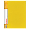 Папка с металлическим скоросшивателем и внутренним карманом BRAUBERG "Contract", желтая, до 100 л., 0,7 мм, бизнес-класс, 221785 221785