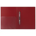 Папка с металлическим скоросшивателем и внутренним карманом BRAUBERG "Диагональ", темно-красная, до 100 листов, 0,6 мм, 221355 221355