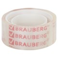 Клейкие ленты 19 мм х 10 м канцелярские BRAUBERG, комплект 12 шт., прозрачные, 223124 223124