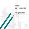 Карандаши чернографитные BRAUBERG НАБОР 12 шт., НВ, без резинки, пластиковый зеленый корпус, 180677 180677