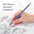 Набор карандашей чернографитных BRAUBERG "G-100" 12 шт., HB, с ластиком, корпус ассорти, 181716 181716