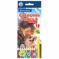 Карандаши цветные "АССОРТИ 8 ДИЗАЙНОВ 3+ лет", 12 цветов, трехгранные, BRAUBERG, 182055 182055