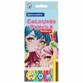 Карандаши цветные "АССОРТИ 8 ДИЗАЙНОВ 7+ лет", 12 цветов, трехгранные, BRAUBERG, 182056 182056