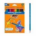 Карандаши цветные BIC "Kids ECOlutions Evolution", 18 цветов, пластиковые, заточенные, европодвес, 937513 181124