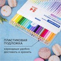 Карандаши цветные BRAUBERG PASTEL, 24 пастельных цвета, трехгранные, грифель 3 мм, натуральное дерево, 181851 181851