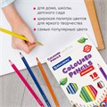 Карандаши цветные BRAUBERG PREMIUM, 18 цветов, шестигранные, грифель 3,3 мм, натуральное дерево, 181657 181657