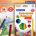 Карандаши цветные BRAUBERG PREMIUM, 36 цветов, шестигранные, грифель 3 мм, 181669 181669