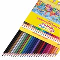Карандаши цветные ЮНЛАНДИЯ "ДОМИКИ", 24 цвета, шестигранные, грифель 3 мм, 181838 181838
