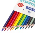 Карандаши цветные акварельные BRAUBERG PREMIUM AQUARELLE, 12 цветов, трехгранные, утолщенный грифель 4 мм, натуральное дерево, 181671 181671