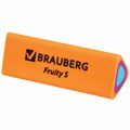 Ластик BRAUBERG "Fruity S", 44х15х15 мм, цвет ассорти, треугольный, 228713 228713