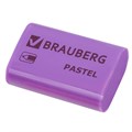 Ластик BRAUBERG "Pastel", 37х24х11мм, ассорти пастельных цветов, экологичный ПВХ, 229582 229582