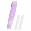 Ластик выдвижной BRAUBERG "REWIND" + 2 сменных ластика, 112х21х24 мм, белый, лавандовый корпус, блистер, 272690 272690