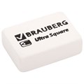Ластики BRAUBERG "Ultra Square" 6 шт., размер ластика 29х18х8 мм, белые, натуральный каучук, 229603 229603