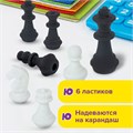 Ластики фигурные ЮНЛАНДИЯ "Шахматы" НАБОР 6 шт., черно-белые, 229593. 229593