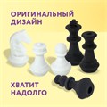 Ластики фигурные ЮНЛАНДИЯ "Шахматы" НАБОР 6 шт., черно-белые, 229593. 229593