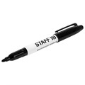 Маркер стираемый для белой доски STAFF "EVERYDAY" WBM-093, ЧЕРНЫЙ, 2,5 мм, тонкий корпус, 151093 151093