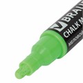 Маркер меловой "POP-ART" ЗЕЛЕНЫЙ, 5 мм, стираемый, для гладких поверхностей, BRAUBERG, 151532 151532