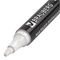 Маркер перманентный БЕЛЫЙ, BRAUBERG "W5", круглый наконечник 5 мм, 151506 151506