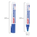Маркер-краска лаковый (paint marker) 6 мм, СИНИЙ, НИТРО-ОСНОВА, BRAUBERG PROFESSIONAL PLUS EXTRA, 151453 151453