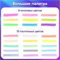 Набор текстовыделителей 24 ЦВЕТА на подставке, BRAUBERG "DELTA", 15 пастельных цветов + 9 неоновых цветов, линия 1-5 мм, 152506 152506