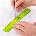 Линейка 20 см гибкая ЮНЛАНДИЯ "FLEX", пластиковая, тонированная, зеленая, 210758 210758