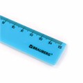 Линейка пластиковая 15 см BRAUBERG "NEON", непрозрачная, ассорти, 210750 210750
