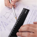 Линейка пластиковая 30 см BRAUBERG, непрозрачная, черная, 210776 210776