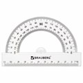 Набор чертежный BRAUBERG (линейка 20 см, 2 треугольника, транспортир), прозрачный, 210853 210853