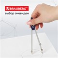 Готовальня BRAUBERG "Student Oxford", 5 предметов циркуль + кронциркуль, держатель, грифель, точилка, 210338 210338