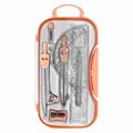 Готовальня BRAUBERG SCHOOL KIT, 11 предметов, циркуль 115 мм, циркуль 125 мм, чертежные принадлежности, персиковый цвет, 210717 210717