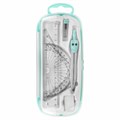 Готовальня BRAUBERG SCHOOL KIT, 8 предметов, циркуль 115 мм, чертежные принадлежности, мятный цвет, 210705 210705