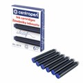 Картриджи чернильные СИНИЕ CENTROPEN, КОМПЛЕКТ 6 шт., 0019/6, 1 0019 0601 143686