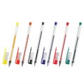 Ручки гелевые ПИФАГОР, НАБОР 6 ЦВЕТОВ, корпус прозрачный, узел 0,5 мм, линия письма 0,35 мм, 142793 142793