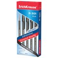 Ручка гелевая ERICH KRAUSE "R-301 Original Gel", ЧЕРНАЯ, корпус прозрачный, узел 0,5 мм, линия письма 0,4 мм, 42721 142861